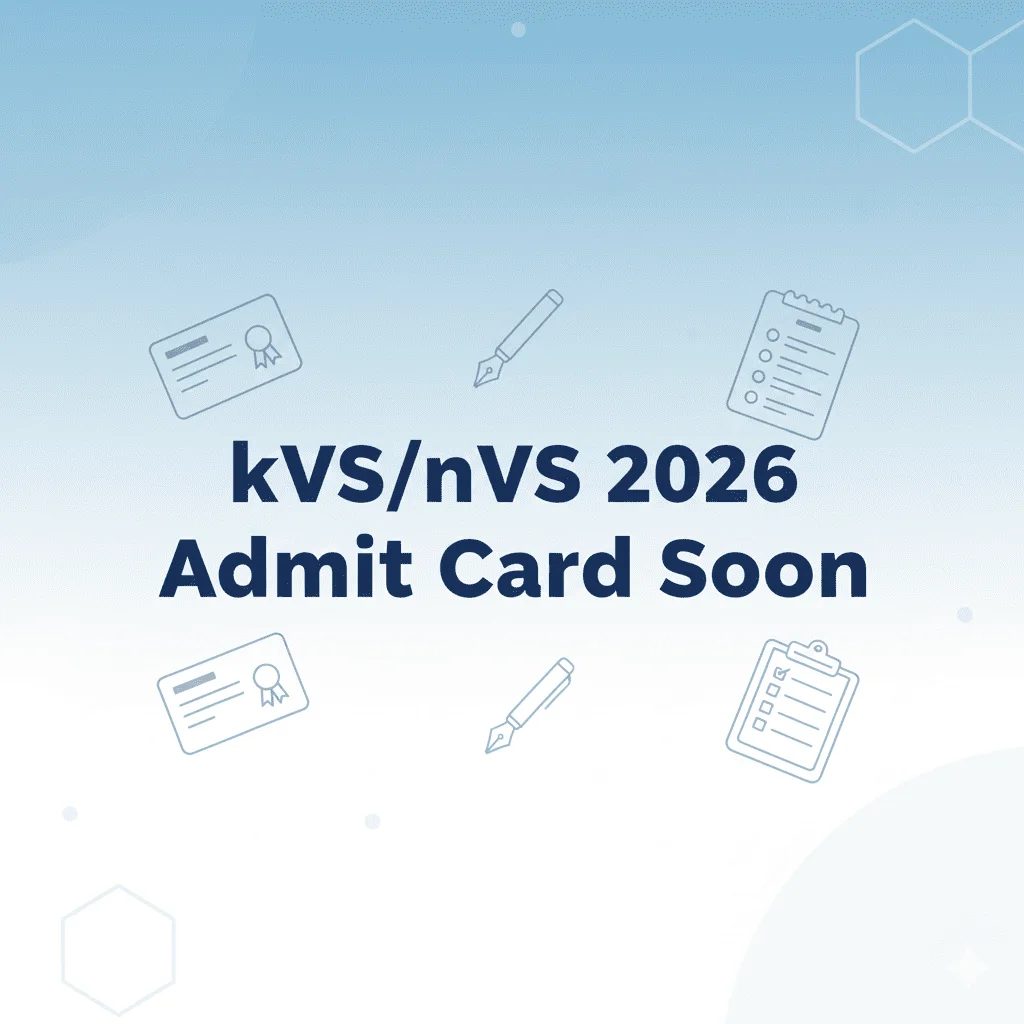 KVS NVS Admit card 2026