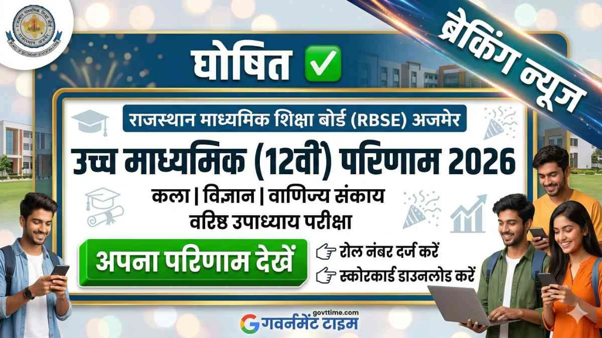 RBSE 12th Result 2026