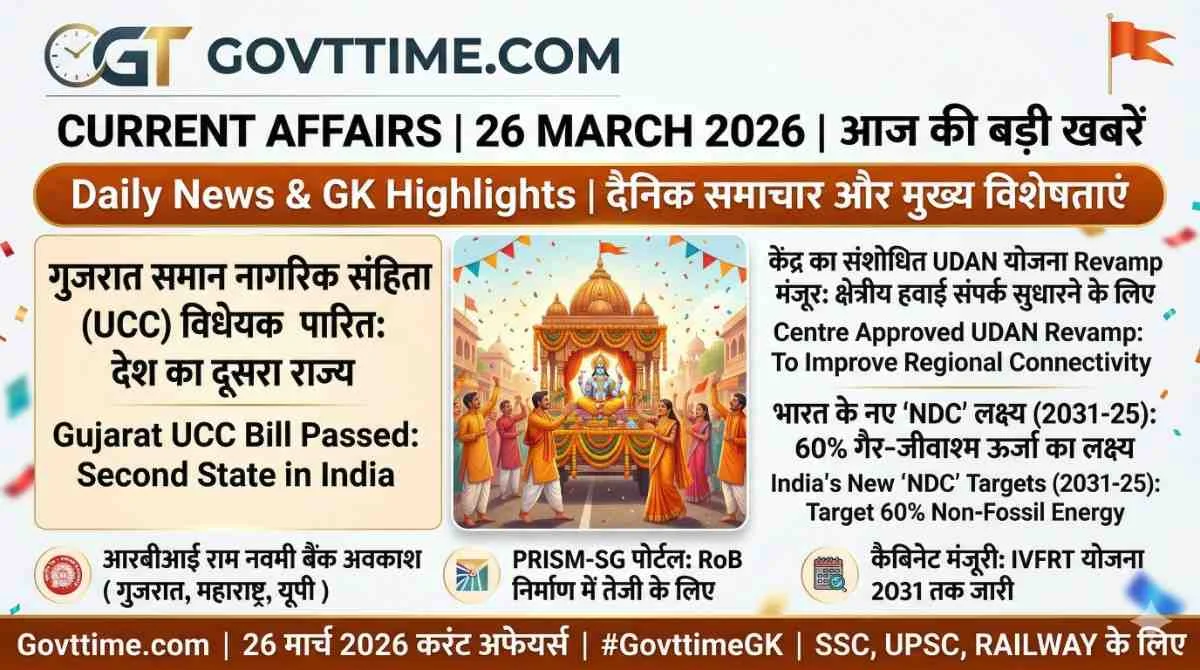 Current Affairs 26 March