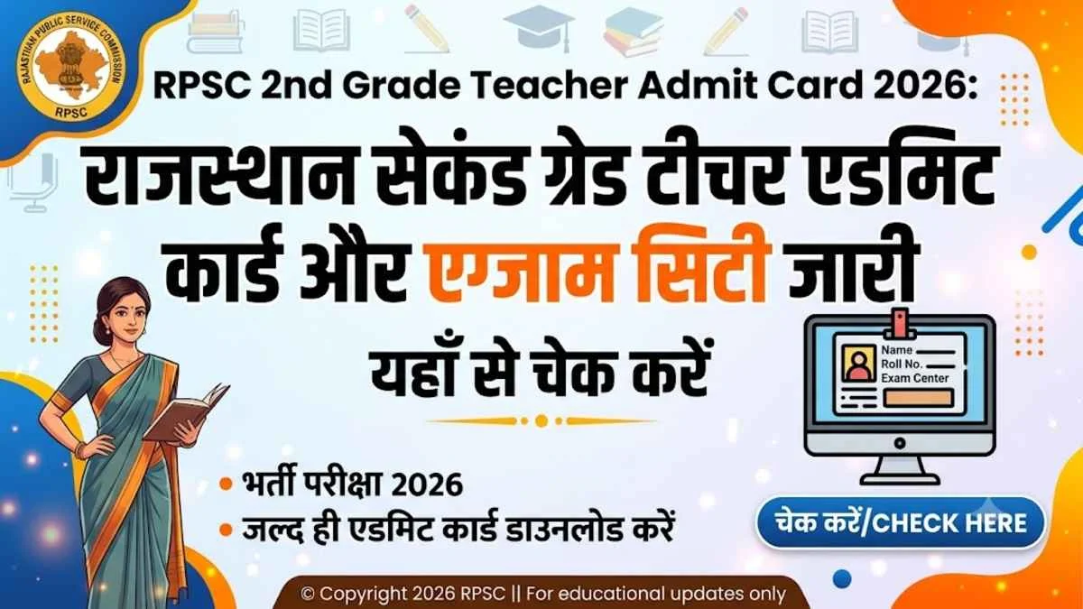 RPSC 2nd Grade Teacher Admit Card 2026